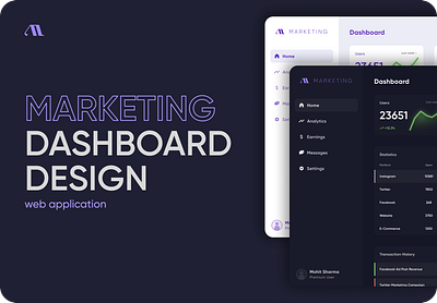 UI/UX Dashboard Design Marketing Web-App analytics b2b branding business concept customer dashboard dashboard design design marketing statistics ui ux web design