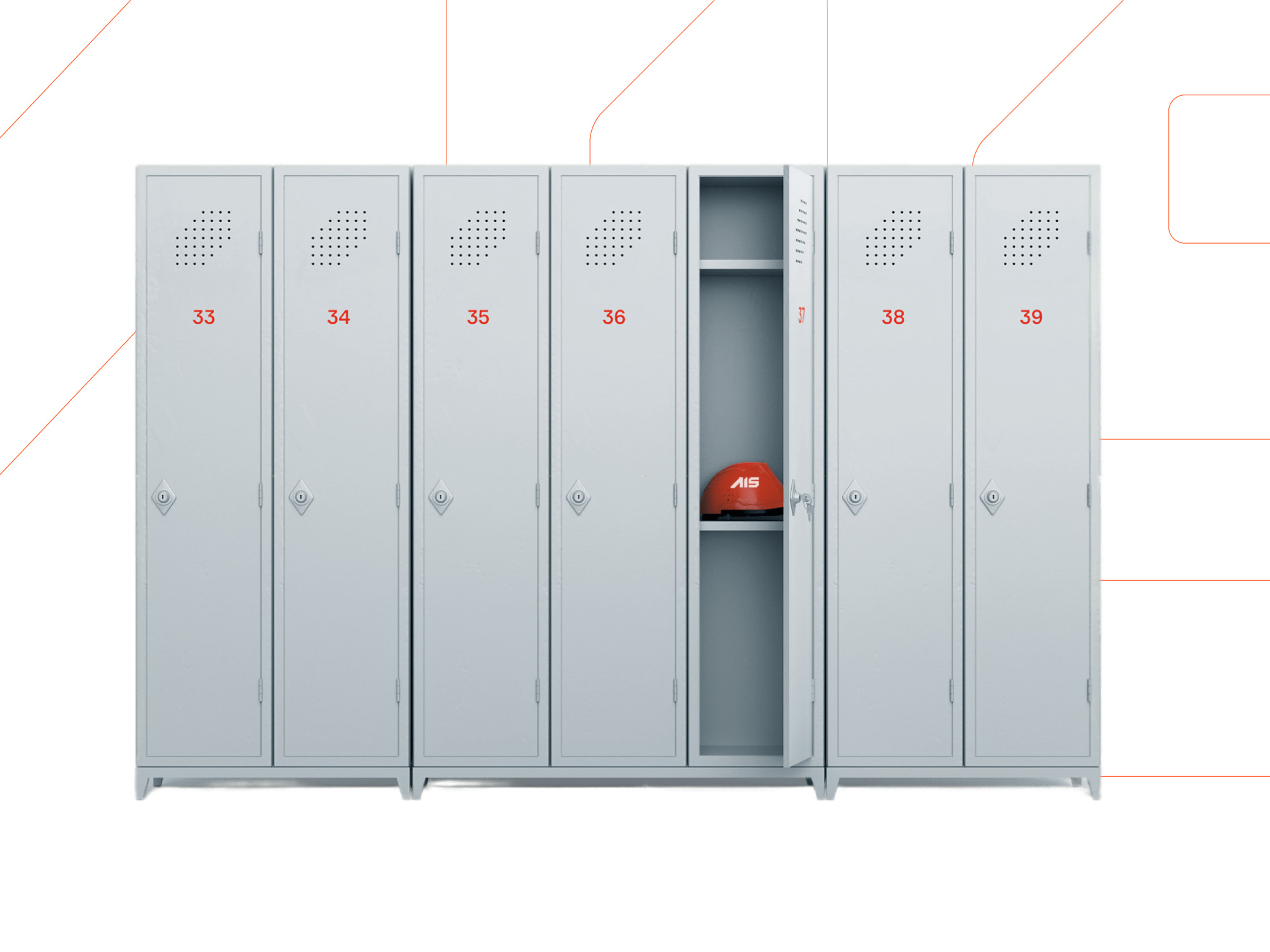 All In Safety / Brand Identity brand identity brand redesign branding build e commerce equipment hat cones gloves logo logo designer logo mark new york safety construction steel beton orange type logo ukraine visual identity