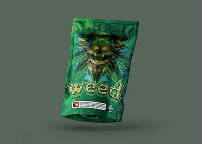 WEED POUCH PACKAGING DESIGN cannabis cannabis pouch cbd graphic design illustration packaging pouch weed weed pouch