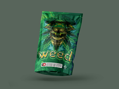 WEED POUCH PACKAGING DESIGN cannabis cannabis pouch cbd graphic design illustration packaging pouch weed weed pouch