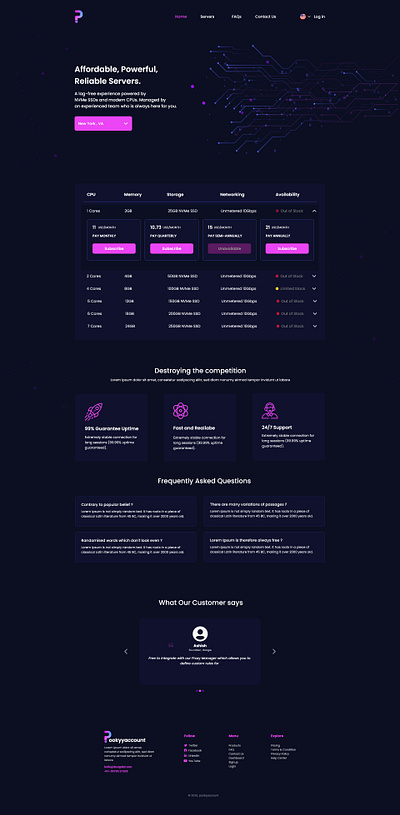 Pookyaccount Landing Page app blacktheme design illustration logo typography ui uidesign ux ux design