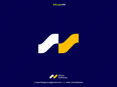 Letter N S Software Agency Logo Design modern
