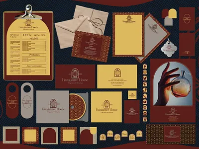 Branding kit design for Fragrance house brand brand element brand guides branding branding kit business cards business logo color codes design graphic design illustration logo ui