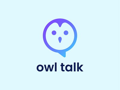 Owl Talk Logo Design animal bird brand brand design branddesign branding bubble chat design fly illustration logo logo designs logodesign logodesigns message owl social talk vector