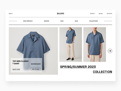 BALERO Fashion website animation app branding design flat graphic design illustration illustrator minimal mobile design product design ui ui design uiux ux web web design website