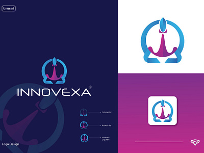 Innovexa - Logo Design appicon apploogo branding creative logo gradient gradientlogo graphic design innovative logo logobrand logoconcept logodesigner logoideas logoprocess modernlogo rocketlogo symbol techlogo technology vector