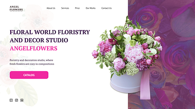 Website design for a floristic studio adaptive design branding design e commerce figma figma expert high fidelity design landing page redesign ui ux ux iu uxui web web design web site