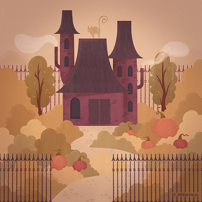 Witch house | illustration art house halloween house illustration inctober inktober