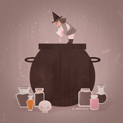 Potions | illustration children art illustration inktober kid illustration potions witch