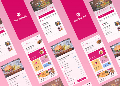 Food Delivery App | Food Panda | 3d animation branding corel draw design figma figma design food delivery app graphic design illustration logo motion graphics ui vector