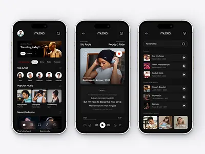 mūzika - Mobile Apps android android apps app application apps apps design clean design ios ios apps ios music apps mobile app mobile apps mobile music apps mobile ui music music apps ui ui design ux