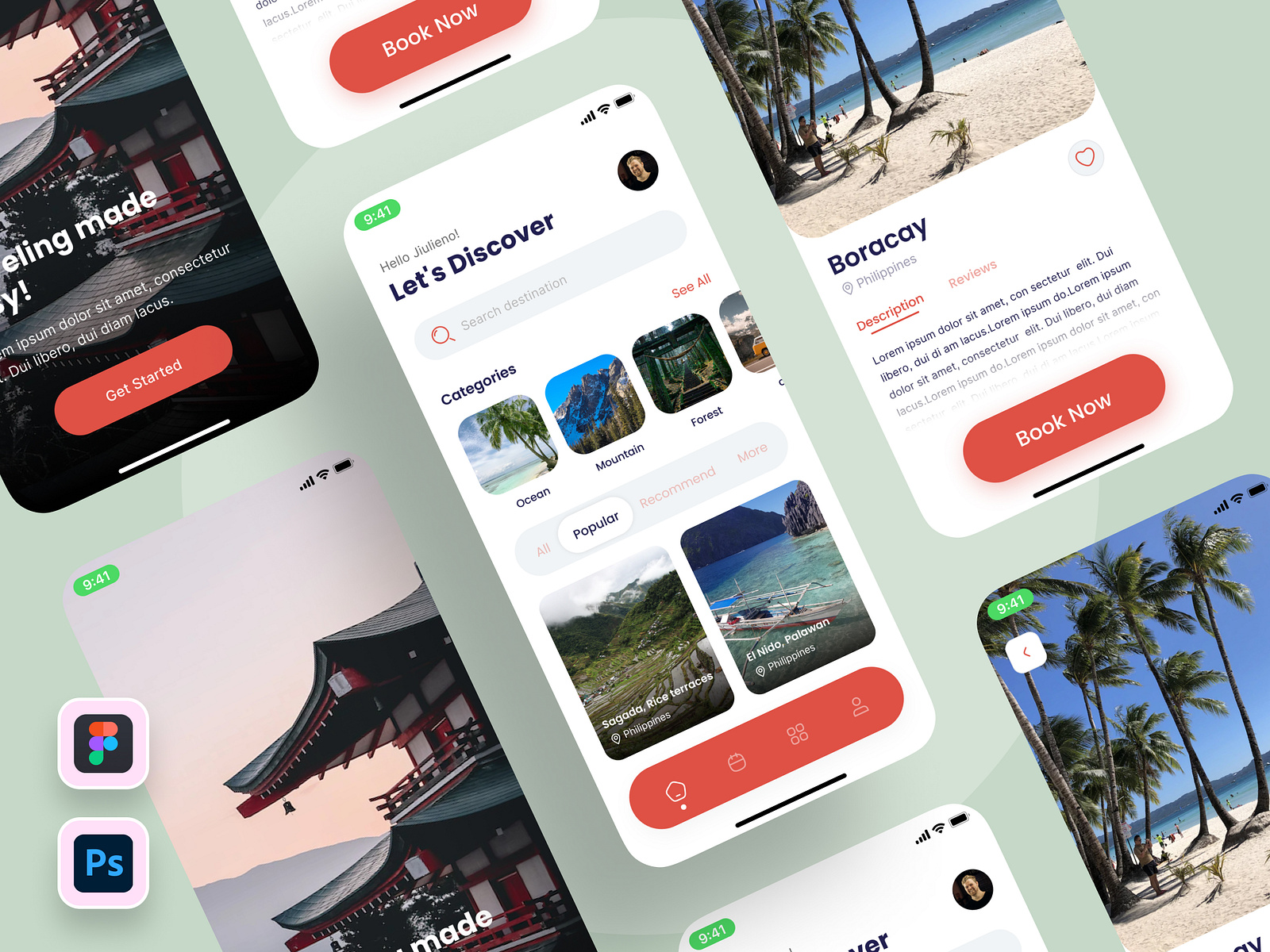 Travel Booking App Concept | UI UX Design by Jiu Orjalo on Dribbble