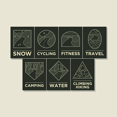 Outdoor Store Icons for Signage fitness icons outdoors signage store