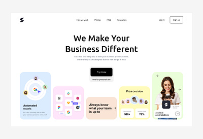 Web Site Design: Landing Page / Home Page UI app design design figma hero section homepage illustration landing ui