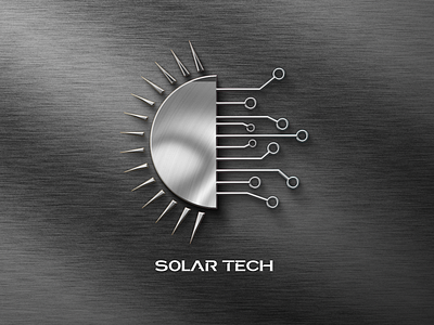 Solar Tech - logo 3d branding design graphic design illustration logo modernlogo techlogo technology vectplus