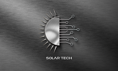 Solar Tech - logo 3d branding design graphic design illustration logo modernlogo techlogo technology vectplus