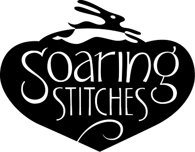 Soaring Stitches Logo branding lettering logo typography