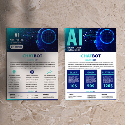 flyer for chatbot artificial intelligence chatbot flyer graphic design illustration