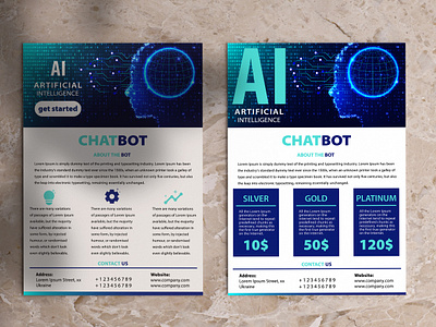 flyer for chatbot artificial intelligence chatbot flyer graphic design illustration