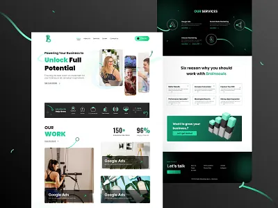 BrainSouls Website Design branding graphic design landgin page design landing page marketing agency website ui ui ux web design website