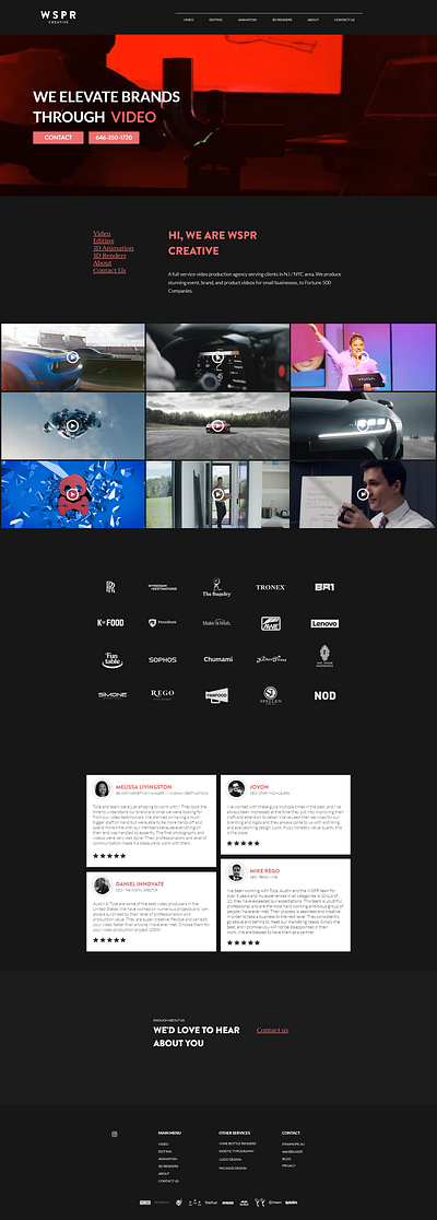 Video Production Website video production webite website design wordpress