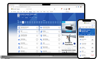 Tokyo Olympics Schedule UX branding graphic design ui ux