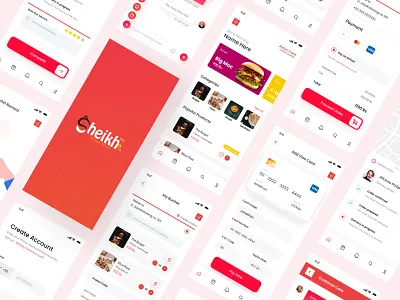 Sheikh Food App app design branding mobile app design ui ui ux