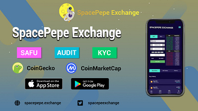 SpacePepe Exchange Banner Image Design app banner branding crypto design graphic design illustration logo nft typography ui ux vector website