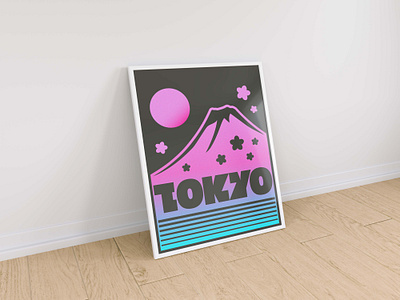 Travel Poster: Tokyo, Japan cherry blossoms graphic design illustration japan mt fuji poster tokyo travel typography