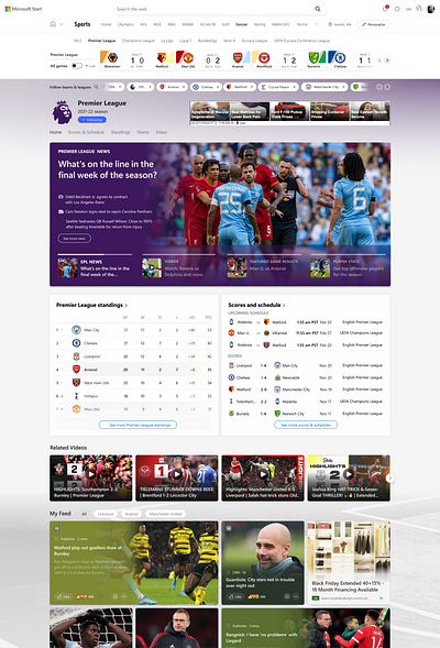 Premiere League UX ui ux