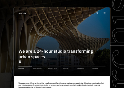 Archis - Architectural Web Page Design design figma landing ui web