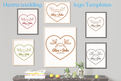 Hearts wedding logo templates hearts logo logo templates wedding logos