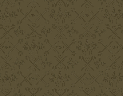 Clover & Pine Salon Pattern Design branding design graphic design identity design illustration logo pattern design