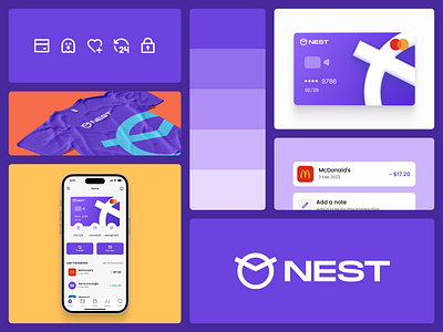 Nest Pay — Branding bank brand design brand identity branding credit card finance logo