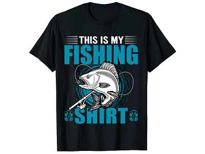 This Is My Fishing Shirt, Fishing T-Shirt Design. branding creative custom t shirt custom t shirt design design graphic design graphic t shirt design illustration merch by amazon photoshop t shirt design trendy t shirt design typography t shirt design vector vintage t shirt design