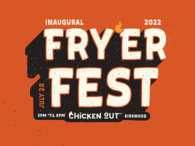 Fryer Fest - Food Festival branding design food typography