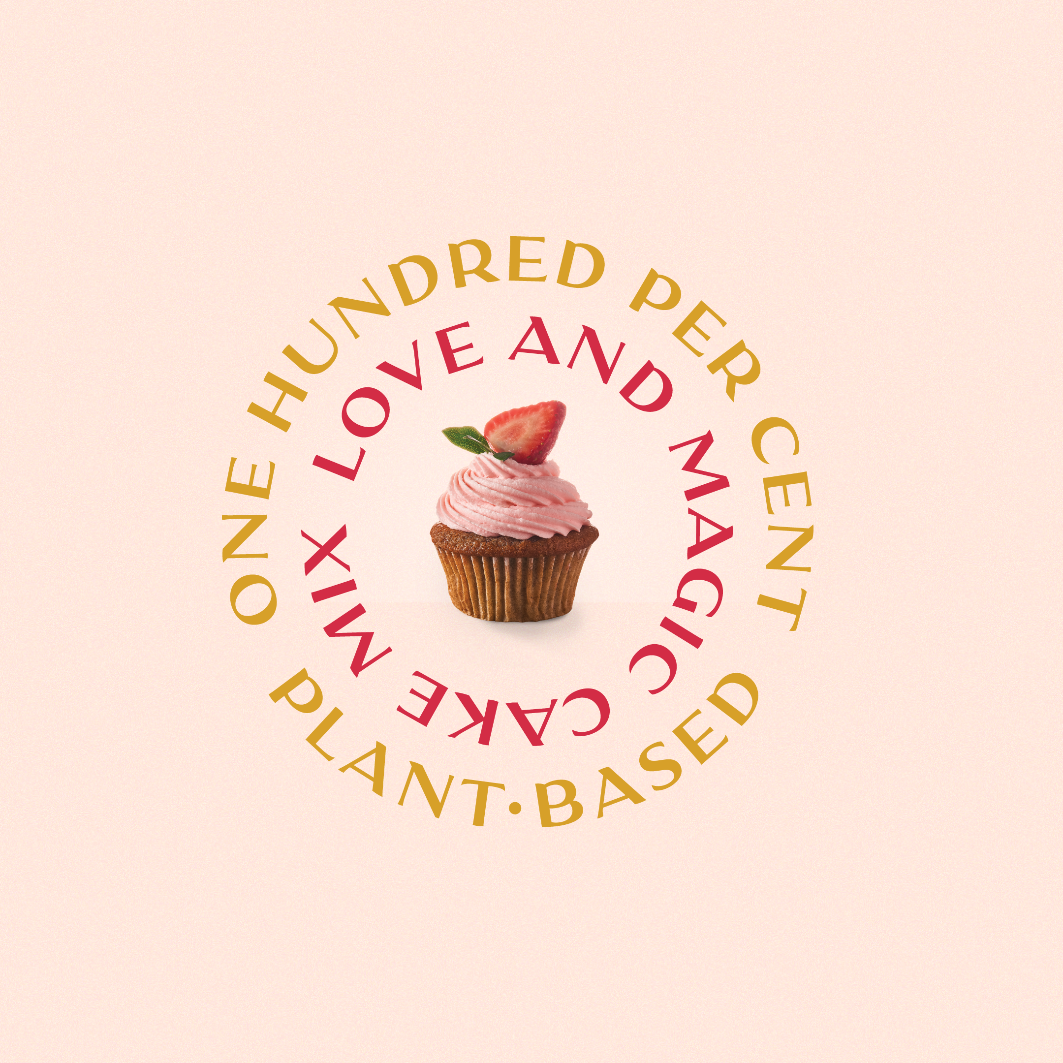 Vegan Cake Mix Brand + Packaging bakery branding cake cakemix cupcake logo packaging typography