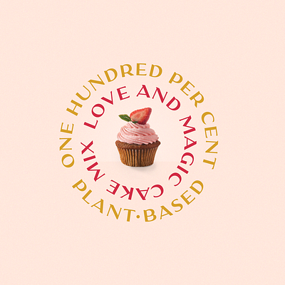 Vegan Cake Mix Brand + Packaging bakery branding cake cakemix cupcake logo packaging typography