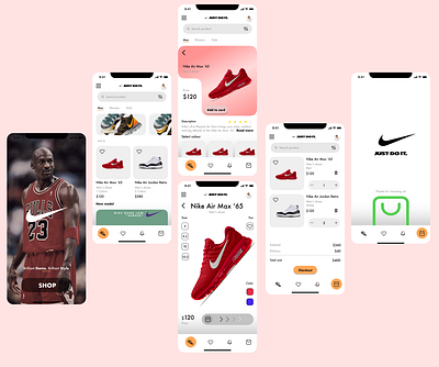 Nike App app design illustration ui ux
