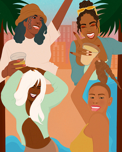 A Black Woman's Freedom black art black women brand marketing digital art flat illustration graphic design illustration illustrator pop art procreate procreate art street art summer vibrant color