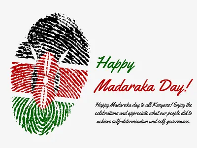 Madaraka Day card card design graphic design holiday madaraka day poster public holiday