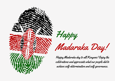 Madaraka Day card card design graphic design holiday madaraka day poster public holiday