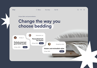 Custom Bedding Store Website app branding design figma graphic design landing logo typography ui ui ux design ux vector web design website