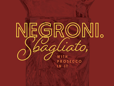 Just For Fun : Cocktail Typography branding cocktail design negroni trend typography