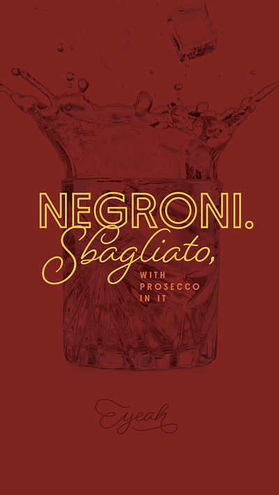 Just For Fun : Cocktail Typography branding cocktail design negroni trend typography