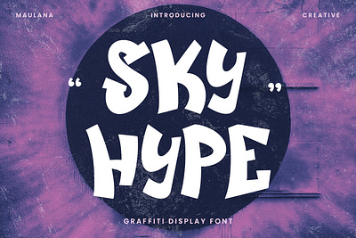 Sky Hype Graffiti Display Font branding font fonts graphic design logo maulana creative modern font nostalgic