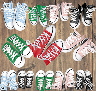 Beautiful Family sneakers clipart shoe design shoeclipart sneakers