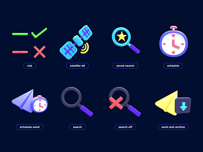 icons 3d 3d animation branding graphic design logo send and archive ui