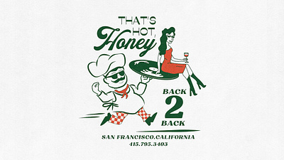 That's Hot, Honey! Illustration design illustration pizza typography wine