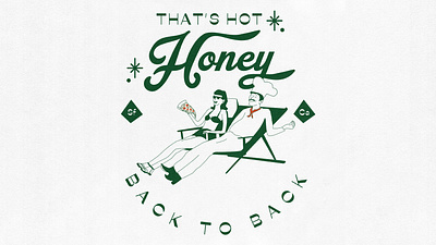 That's Hot, Honey! Illustration design honey illustration pizza typography wine